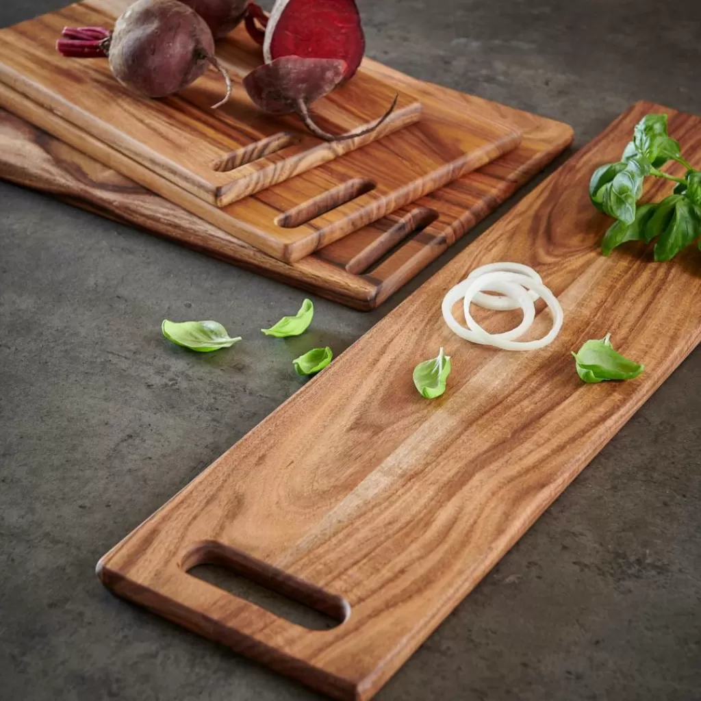 CASA ACACIA · LUX | Tabla de Cortar Artesanal en Madera Maciza - Diseño Elegante para Cocina Premium
