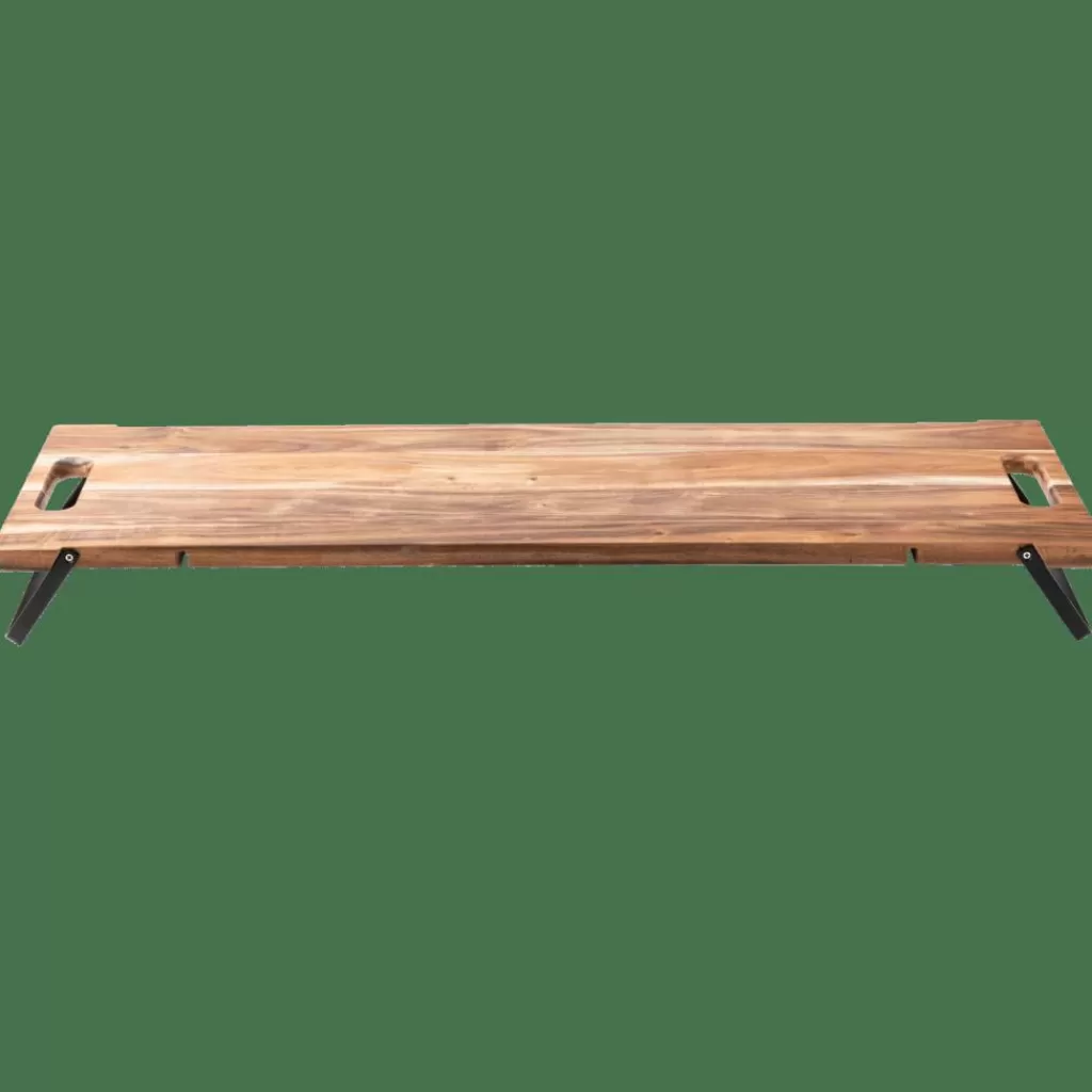 Bandeja de Servir Elegante Acacia Lux - Juego de Platos Presentación en Negro Ébano y Tono Natural | Diseño Moderno para Mesas con Estilo