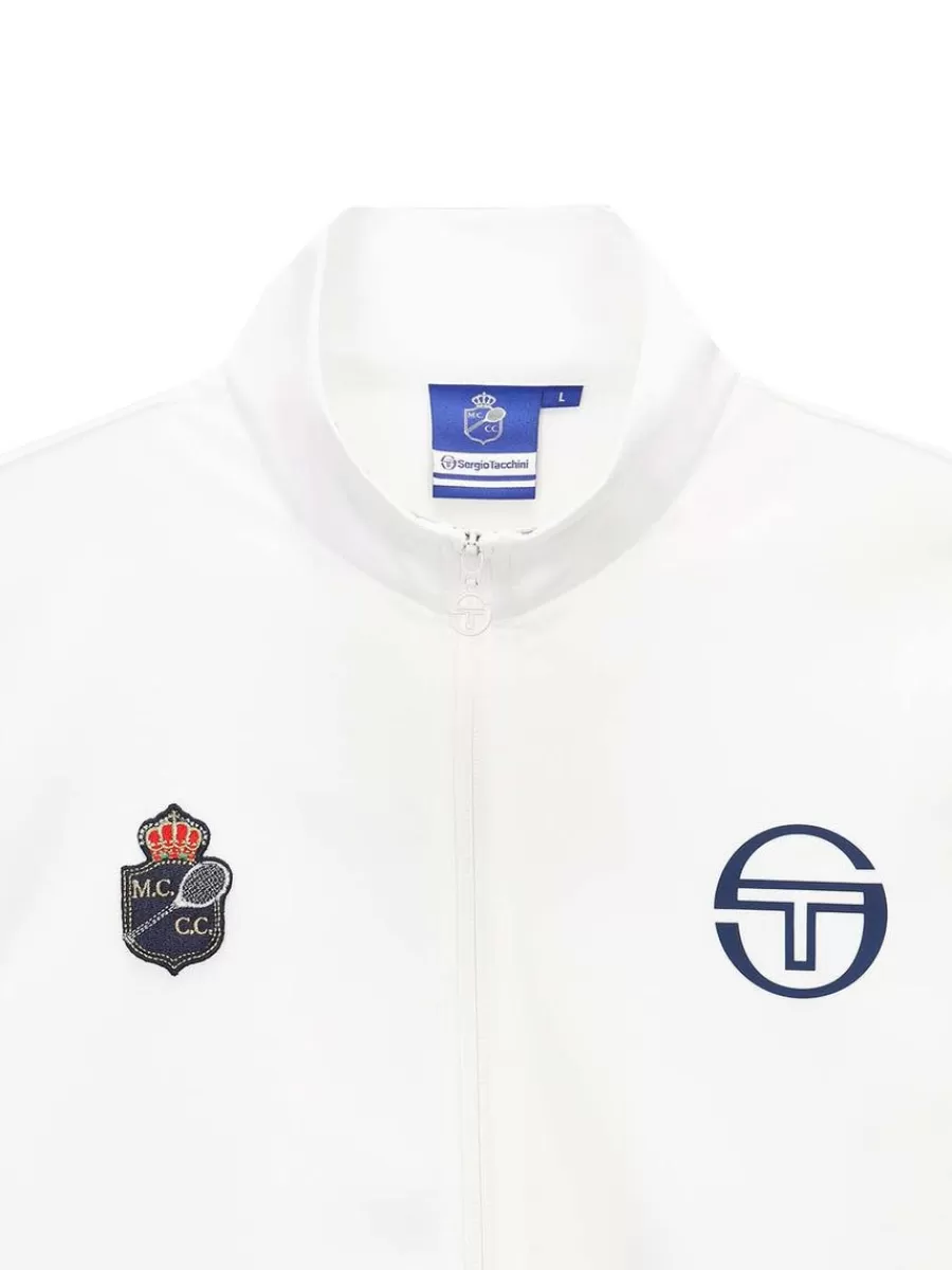 Sergio Tacchini Ace Staff - Chaqueta Deportiva Clásica en Blanco Roto para Hombre, Diseño Retro con Comodidad Superior