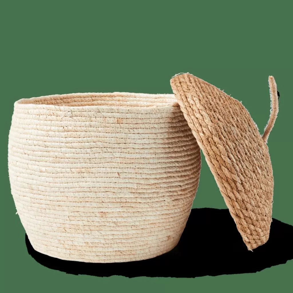 Cesto Organizador CASA ALVIN con Tapa - Diseño en Tonos Naturales y Marrón, Ideal para Organizar en Otoño | Cestas Multiusos de Temporada