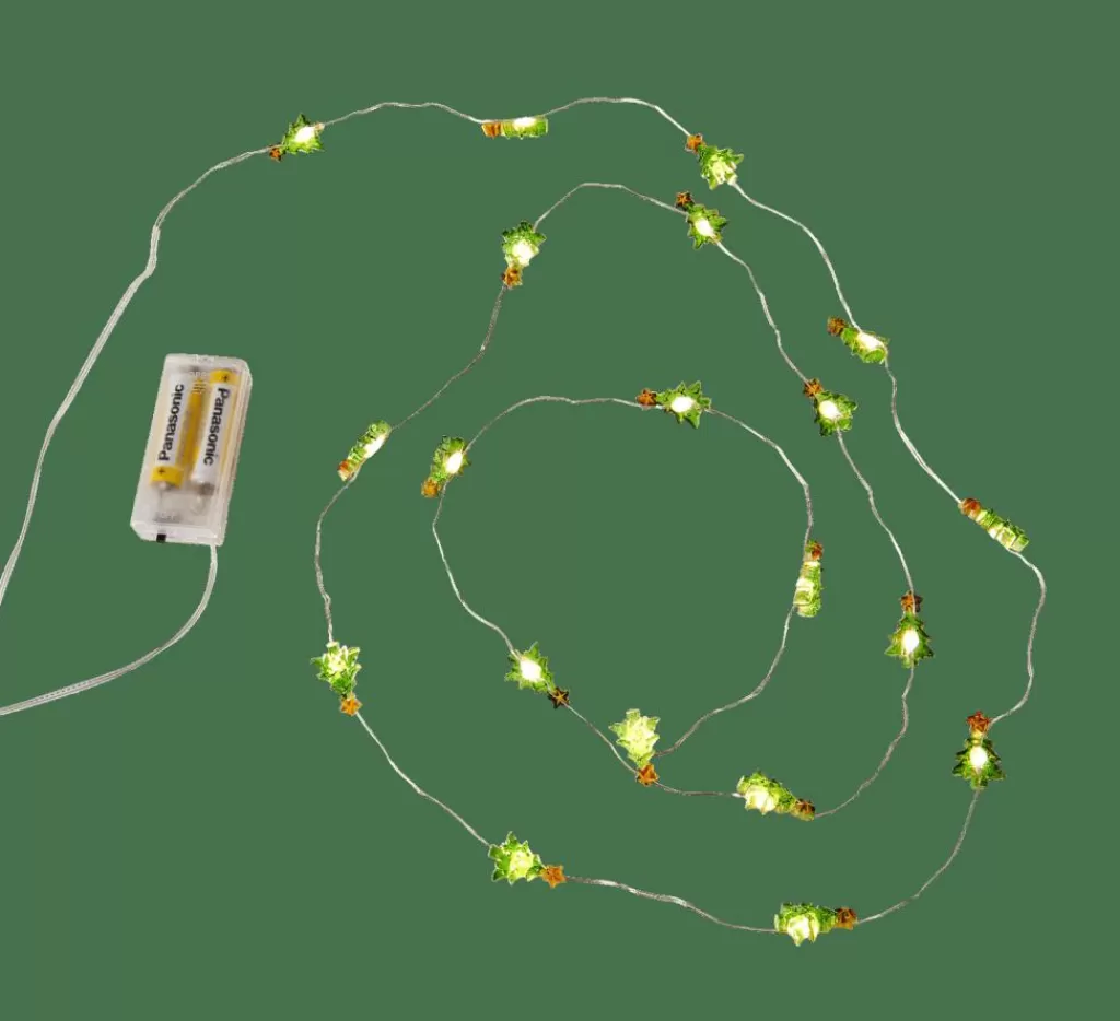 CASA ARO: Tira Decorativa LED con 20 Luces | 2 Diseños en Rojo y Verde | Hilos Brillantes para Ambientes Únicos
