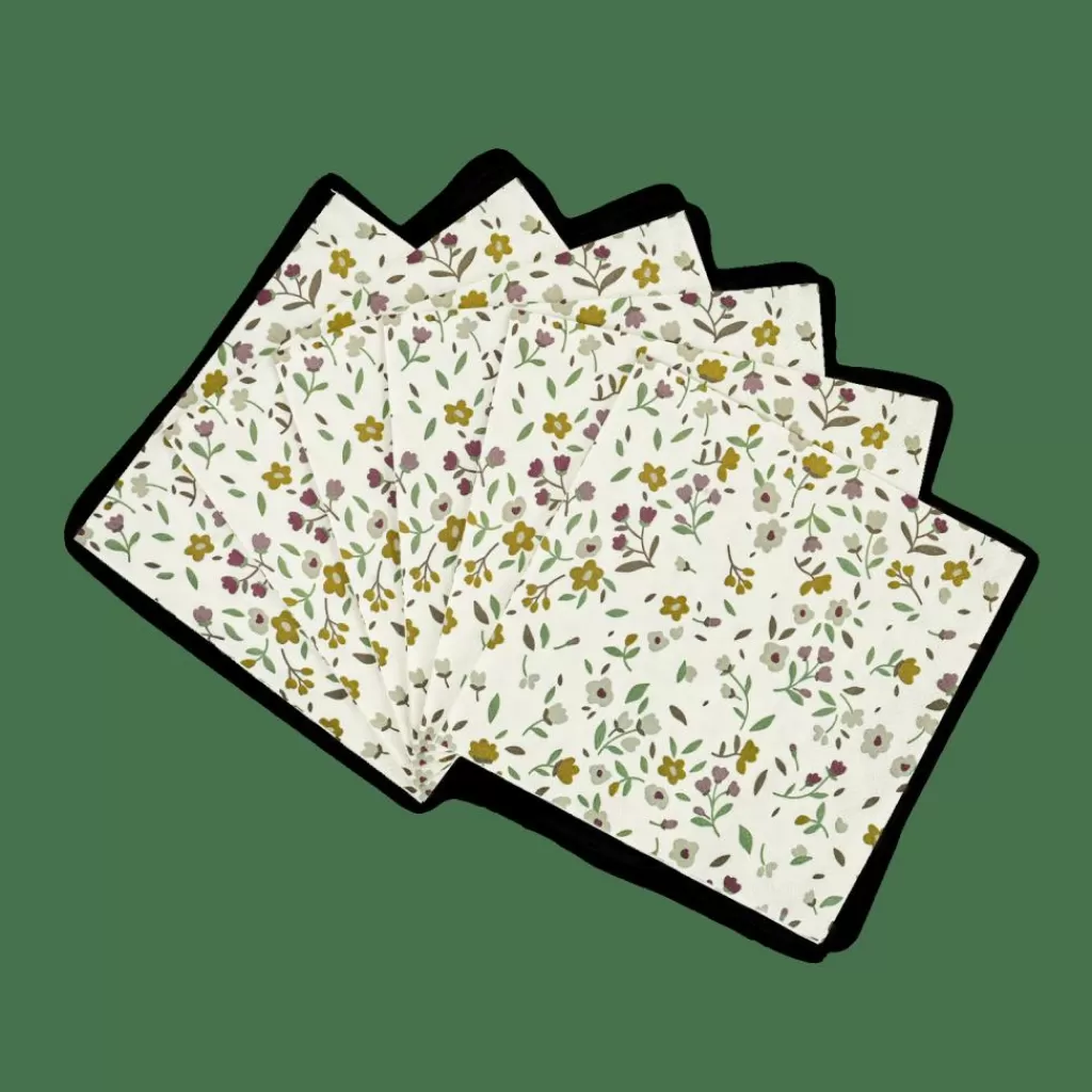 CASA AURELLE - Juego de 20 Servilletas Elegantes para Eventos | Diseños Multicolor Brillantes | Manteles Decorativos Reutilizables