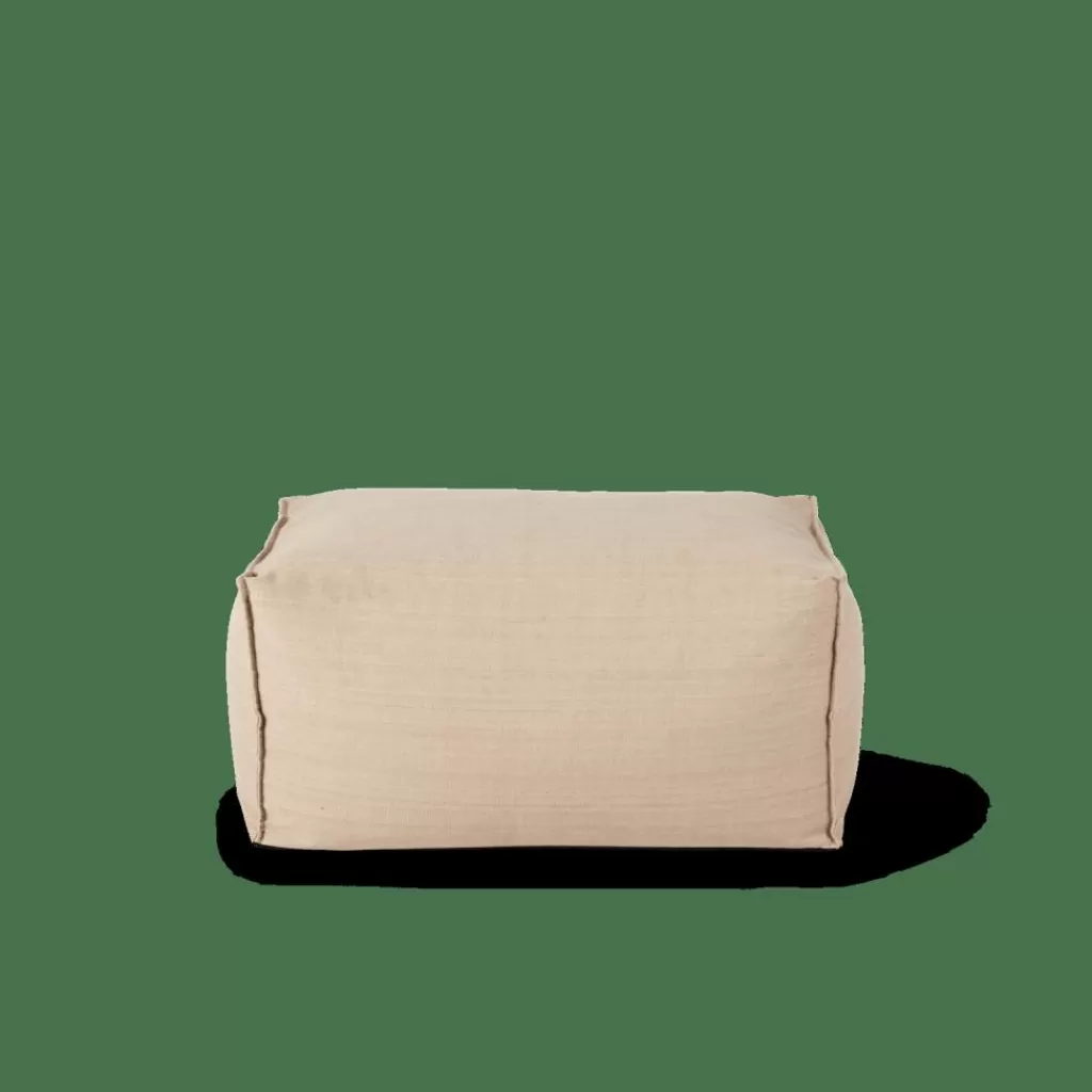 🌟 Puff de Diseño CASA BAGIE en Arena - Cojín Tapizado en Chenille Suave para Salón, Elegancia y Comodidad en Sofás