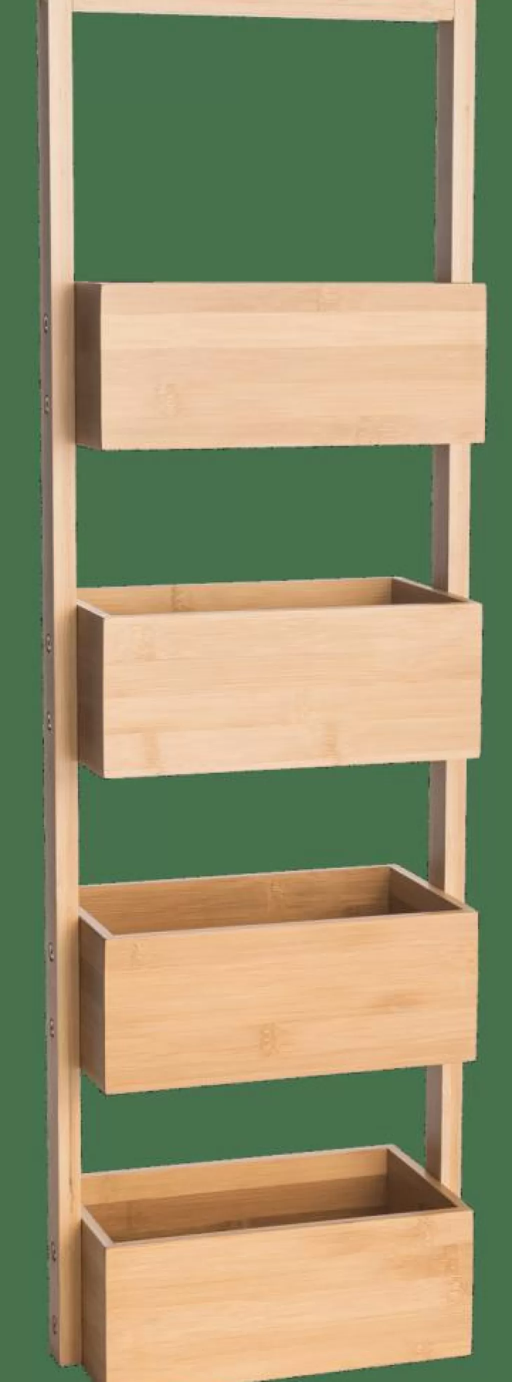 Estanterías Multiusos de Bambú Natural CASA BAMBOO - Organizadores Ecológicos para Pared 

(，，