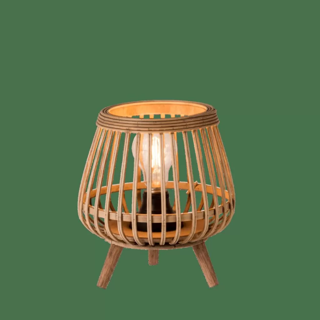 Lámpara de Mesa CASA BLOQ E27 con Batería - Portátil con 2 Pilas AA, Diseño Práctico para Interiores