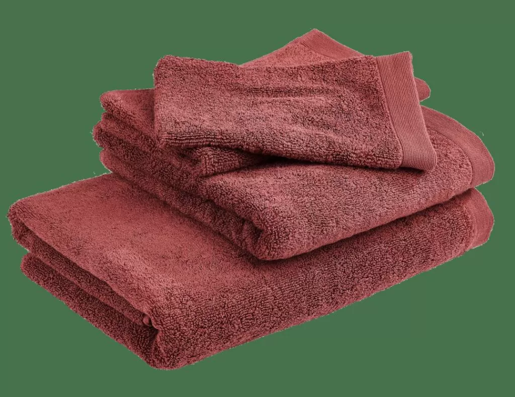 CASA B-LUX - Juego de 2 Toallas de Baño en Rojo Intenso, Suave Algodón Absorbente para Spa y Hogar