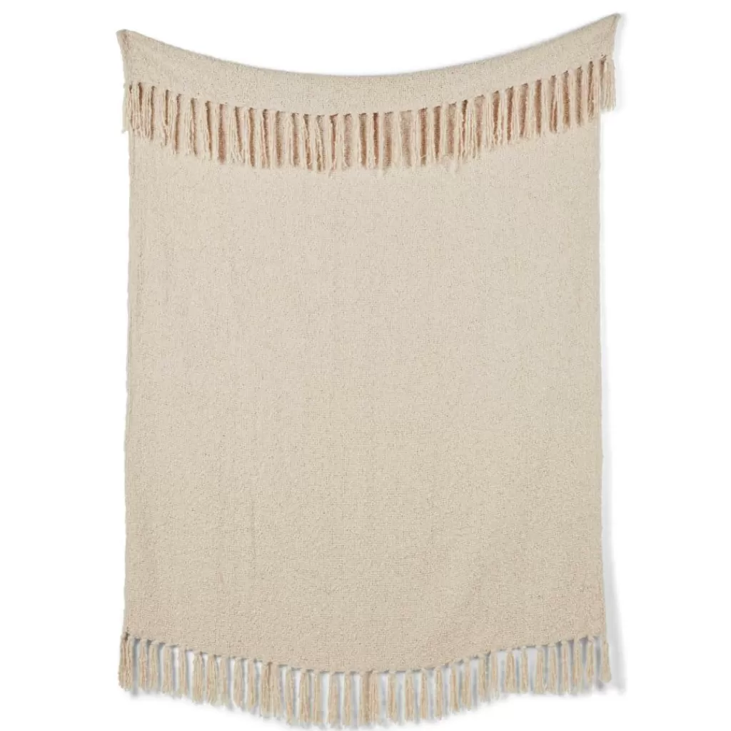 Mantel Clásico de Cuadros Escoceses - Blanco Antiguo CASA BRUCE | Elegancia Atemporal para Mesas