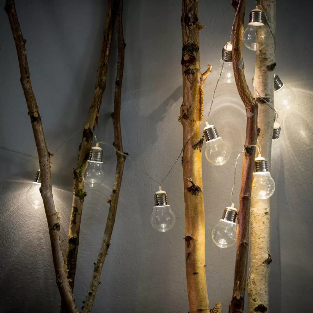 Lámpara Solar Exterior Transparente con 10 LEDs - Moderno Diseño de Luz para Fachadas y Jardines | Resistente al Agua y Duradera