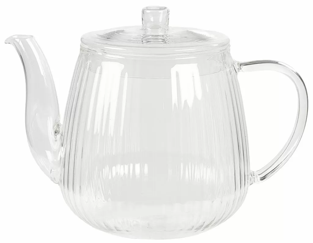CASA CAMILLE - Juego de 6 Tazas para Té de 550ml, Vidrio Transparente - Vajilla Elegante para Infusiones