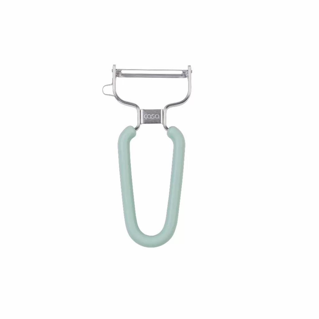 Cuchillo Pelador Multiusos CASA KITCHEN - Navaja Profesional para Verduras con Corte Juliana, Hoja Antideslizante en Gris