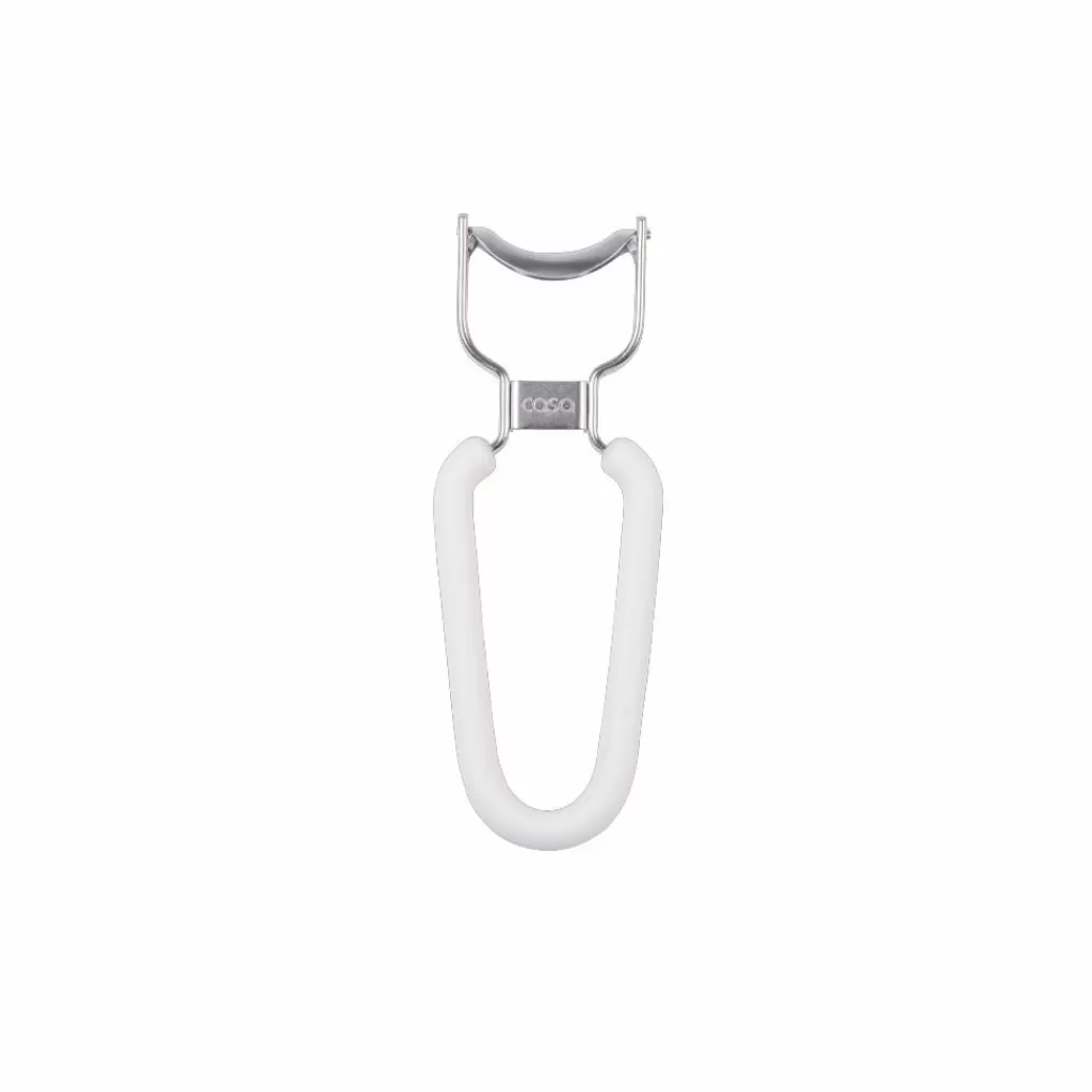 Cuchillo Pelador Multiusos CASA KITCHEN - Navaja Profesional para Verduras con Corte Juliana, Hoja Antideslizante en Gris
