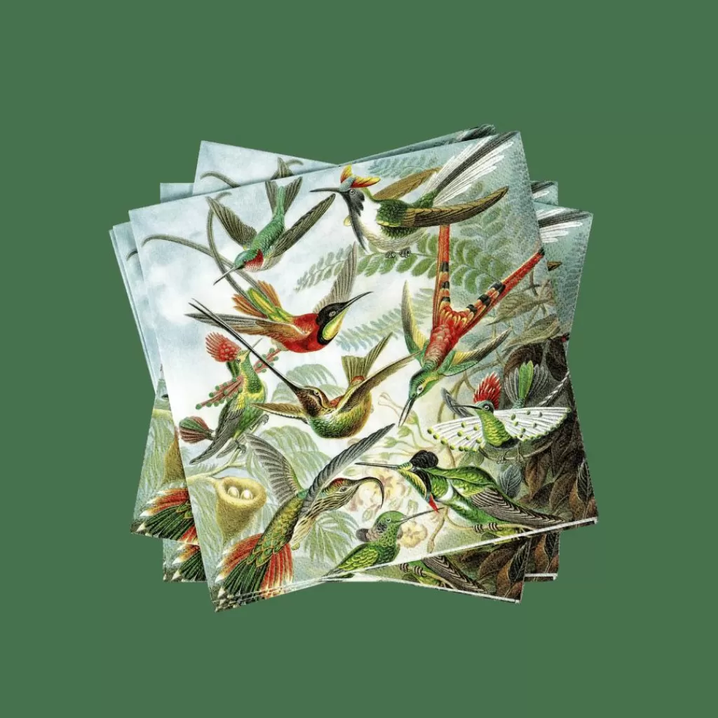 Juego de 20 Servilletas Decorativas Casa Colibrí - Colores Vibrantes y Diseños Únicos para Tu Mesa