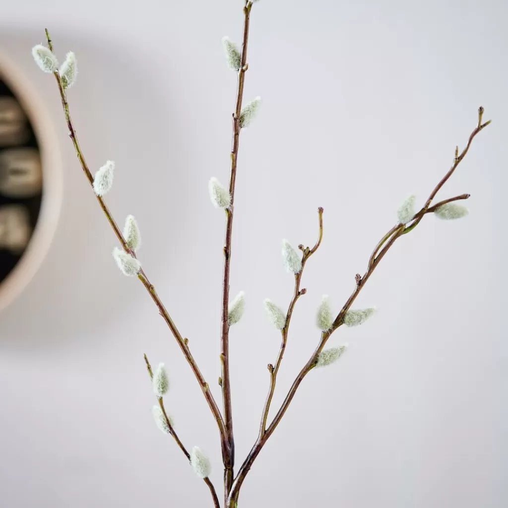 CASA COTTON - Juego de 3 Ramos de Algodón Decorativos en Blanco | Flores Artificiales con Estilo Natural para Hogar 

(：，，，)