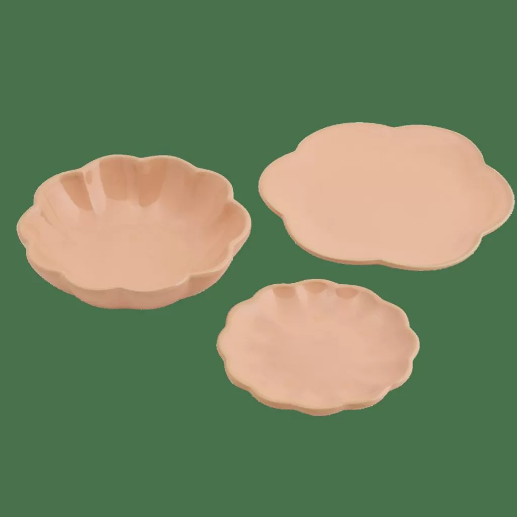 Plato decorativo naranja Dahlia · Vajilla moderna para comedor · Diseño artesanal