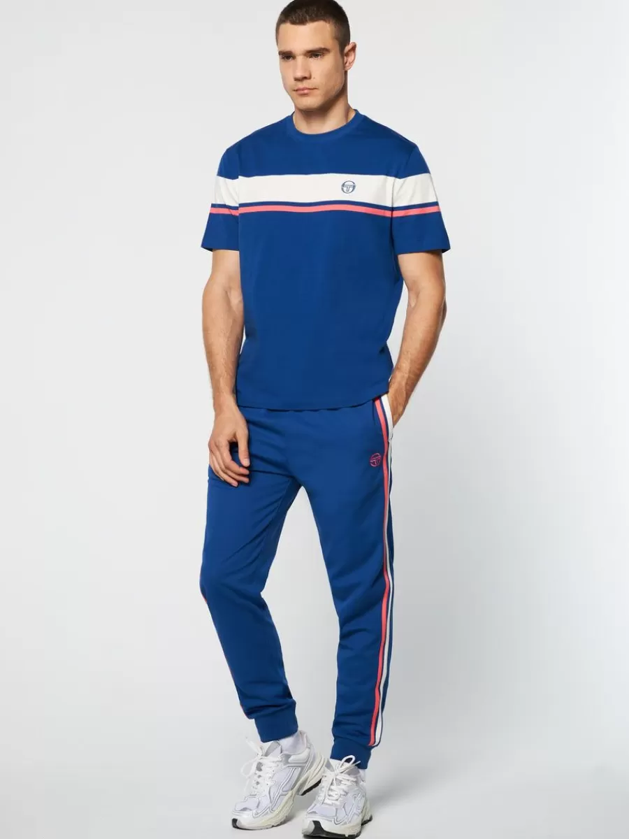 Camiseta Clásica Sergio Tacchini Damarindo - Colección Archivio en Algodón Suave (Color Limoges)
