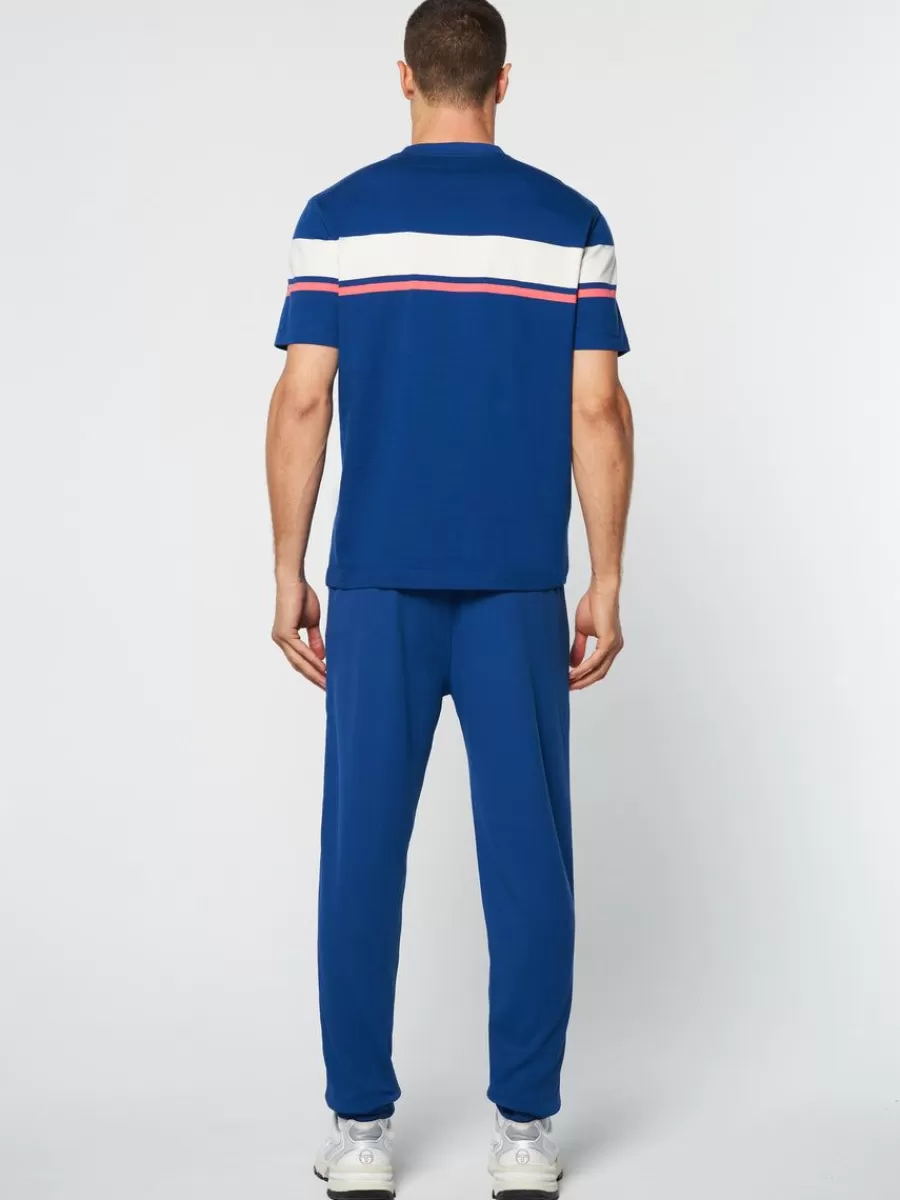 Camiseta Clásica Sergio Tacchini Damarindo - Colección Archivio en Algodón Suave (Color Limoges)