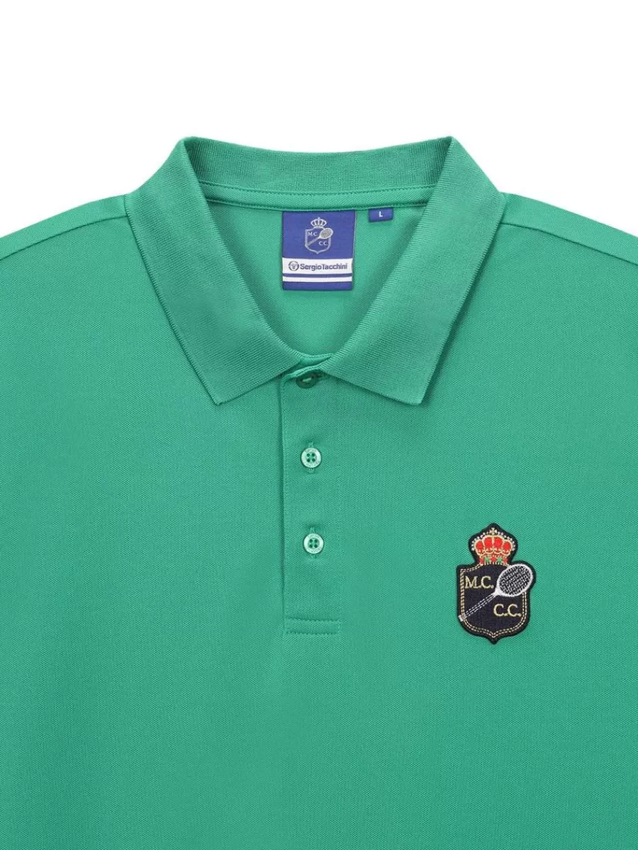 Polo Deportivo Sergio Tacchini Doble Match - Verde Bosque, Diseño Unisex para Tenis y Actividades al Aire Libre