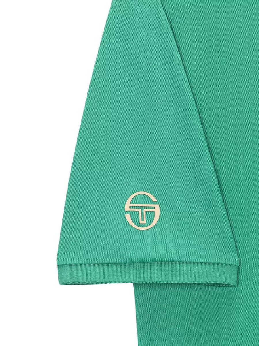 Polo Deportivo Sergio Tacchini Doble Match - Verde Bosque, Diseño Unisex para Tenis y Actividades al Aire Libre