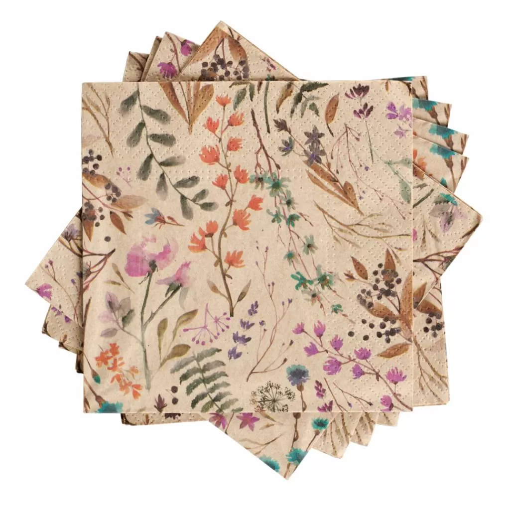 Set de 20 Servilletas Ecológicas con Flores Secas - Diseño Artesanal Multicolor para Mesas Boho 

(Nota: Esta versión elimina redundancias, utiliza términos nativos como 