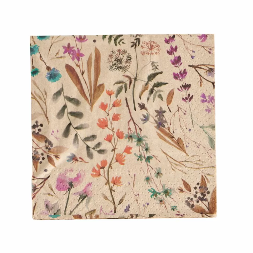 Set de 20 Servilletas Ecológicas con Flores Secas - Diseño Artesanal Multicolor para Mesas Boho 

(Nota: Esta versión elimina redundancias, utiliza términos nativos como 