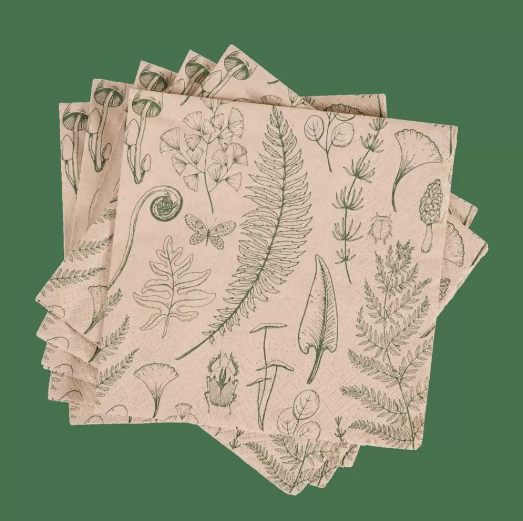CASA ECO NATURE - Juego de 20 Servilletas Ecológicas con Diseños Vibrantes | Multicolor, Naturales y Reutilizables