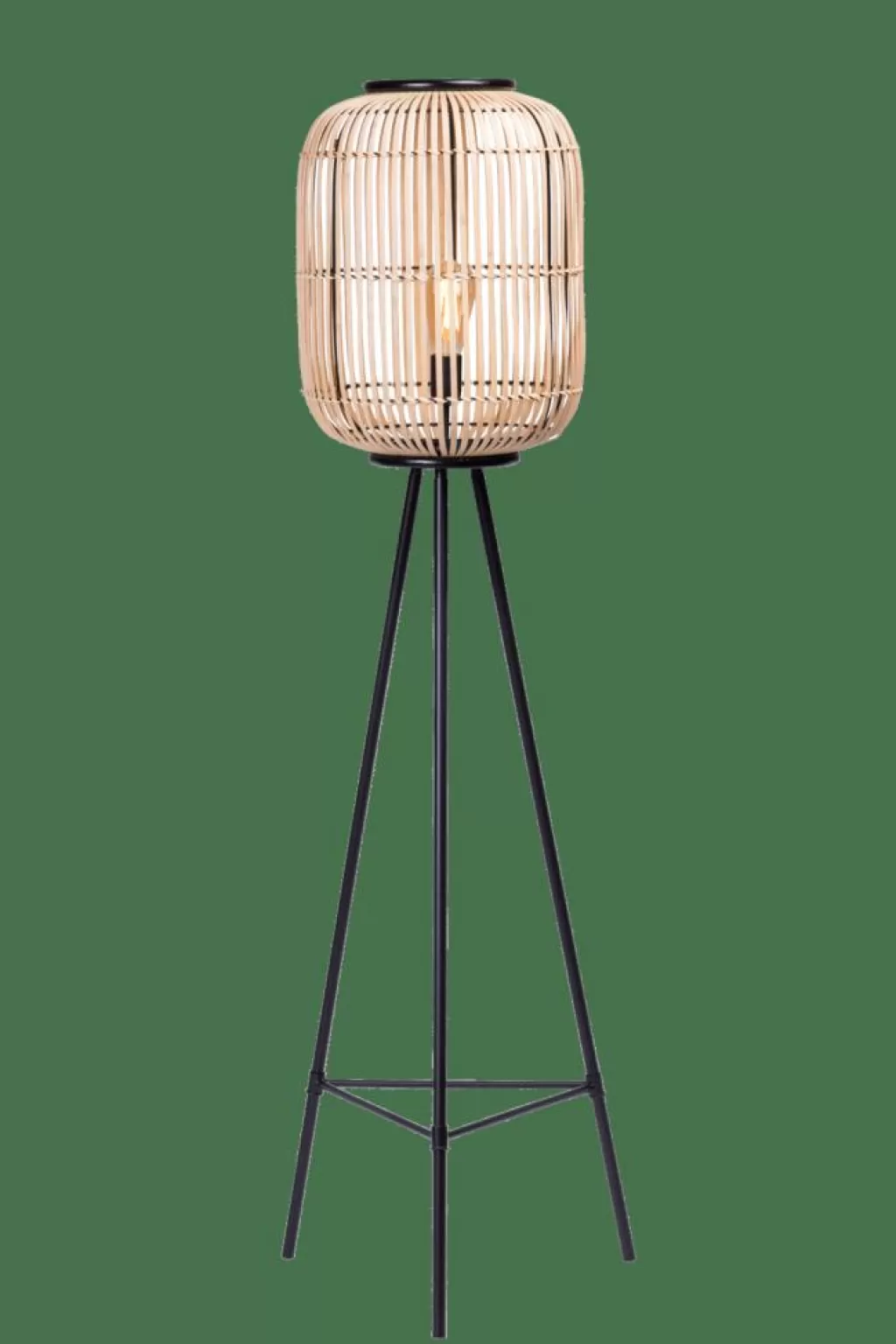 Lámpara de Tierra Emilie - Modelo Negra con Base Decorativa para Interiores Modernos