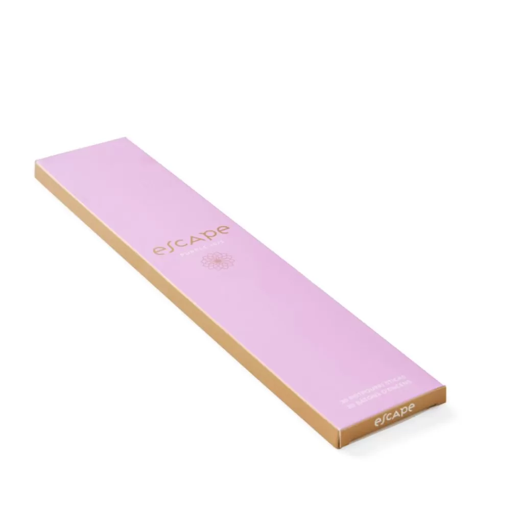 VELAS AROMÁTICAS CASA ESCAPE - Iris Púrpura en Jarrón Malva Claro | Esencia de Lujo, Gran Tamaño | Ambientador Natural con Aroma Relajante | Decoración Hogar Premium