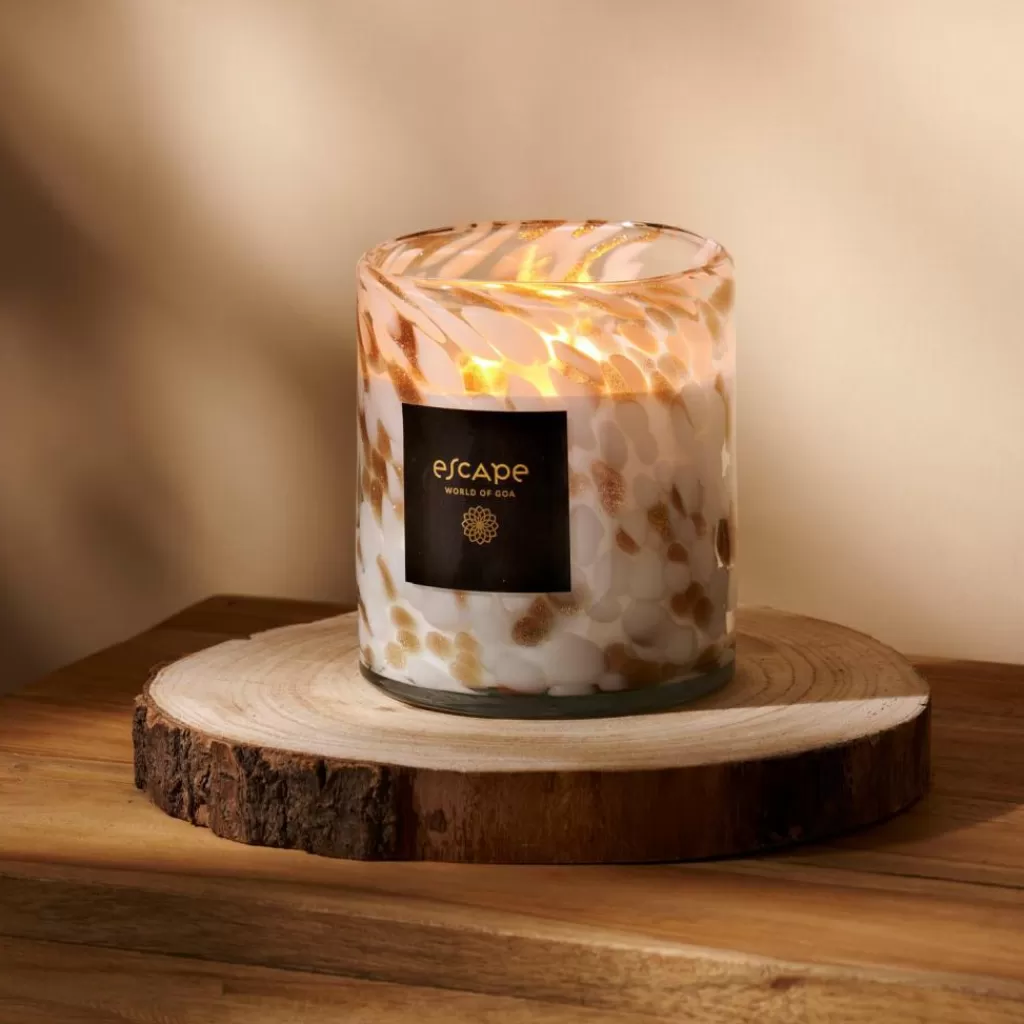 Velas Aromáticas Goa - Colección Especial: Blanco Brillante, Dorado Elegante y Arcoíris Sensorial. Ambiente de Lujo con Esencias Exclusivas para Decoración y Relajación.