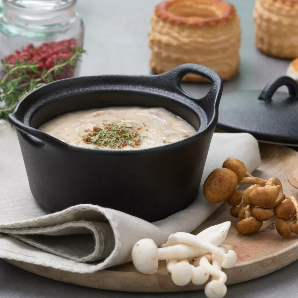 Cacerola Esmaltada CASA FERO 40cl - Olla Horno con Tapa, Color Negro Profundo, Diseño Premium Pirofiláctico
