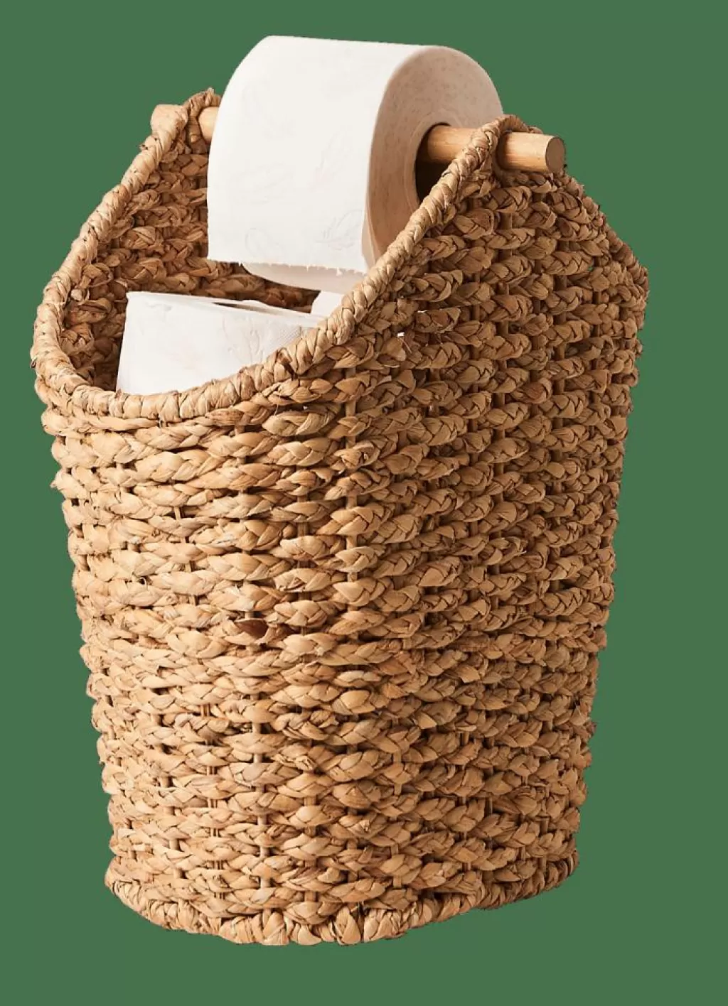 Organizador Doble Función para Baño - Soporte Ecológico para Papel Higiénico y Periódicos | CASA FLORES 

(：、、、
