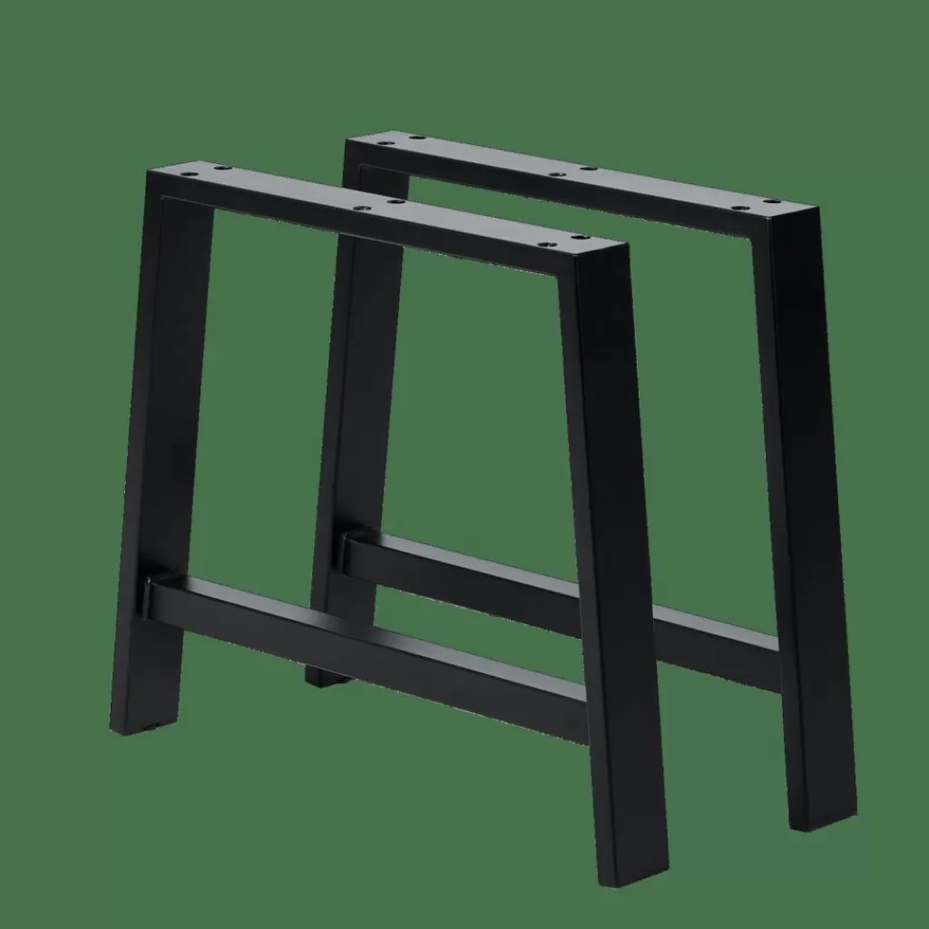 Mesa Exterior Elegante FORMAX con Patas Natural/Negro · Diseño Duradero para Jardín · Muebles de Jardín Resistentes