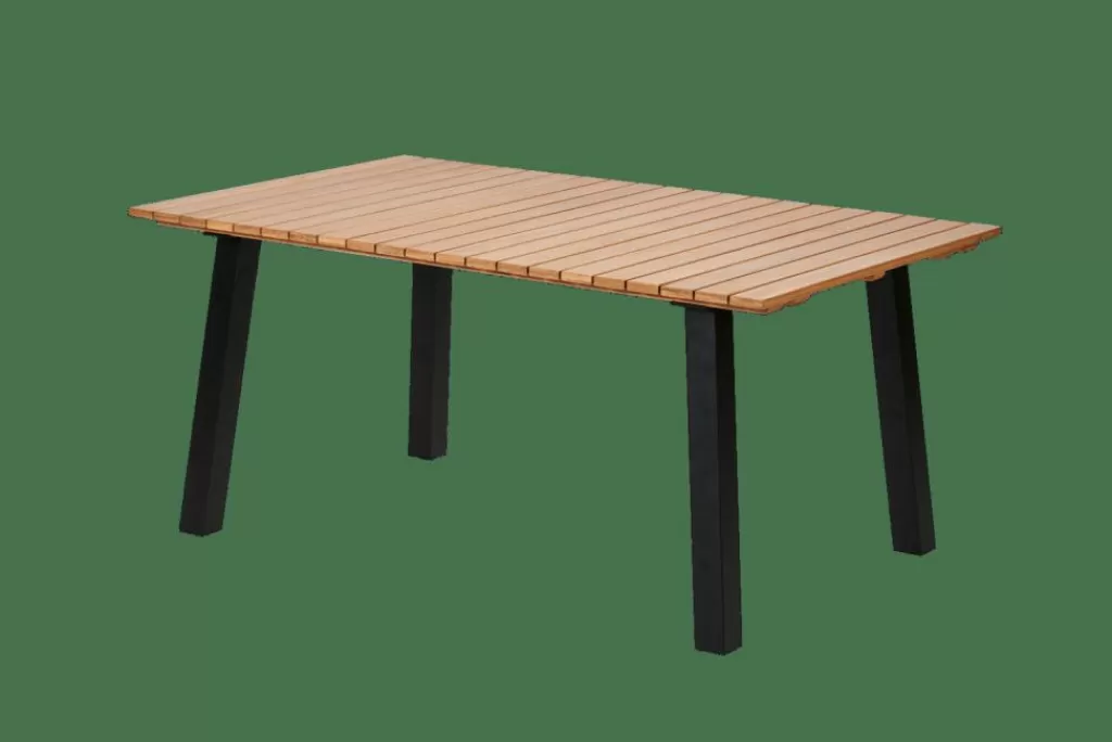 Mesa Exterior Elegante FORMAX con Patas Natural/Negro · Diseño Duradero para Jardín · Muebles de Jardín Resistentes