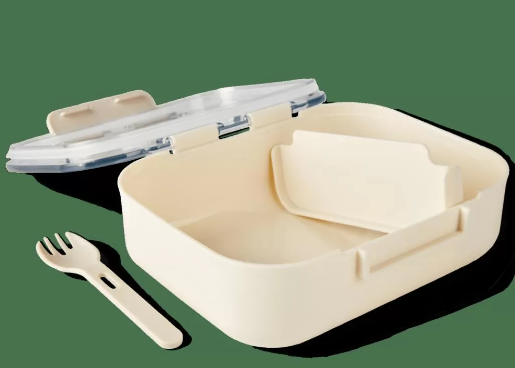 CASA FRESHMOOD - Bandeja Portátil para Almuerzos, 3 Tonos Clásicos · Diseño Moderno con Acabado Blanco