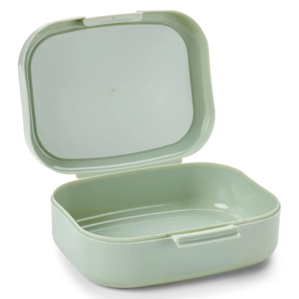 CASA FRESHMOOD Tazón Sopera Reutilizable 470ml Verde Olivo - Recipiente Comidas con Tapa Ajustable