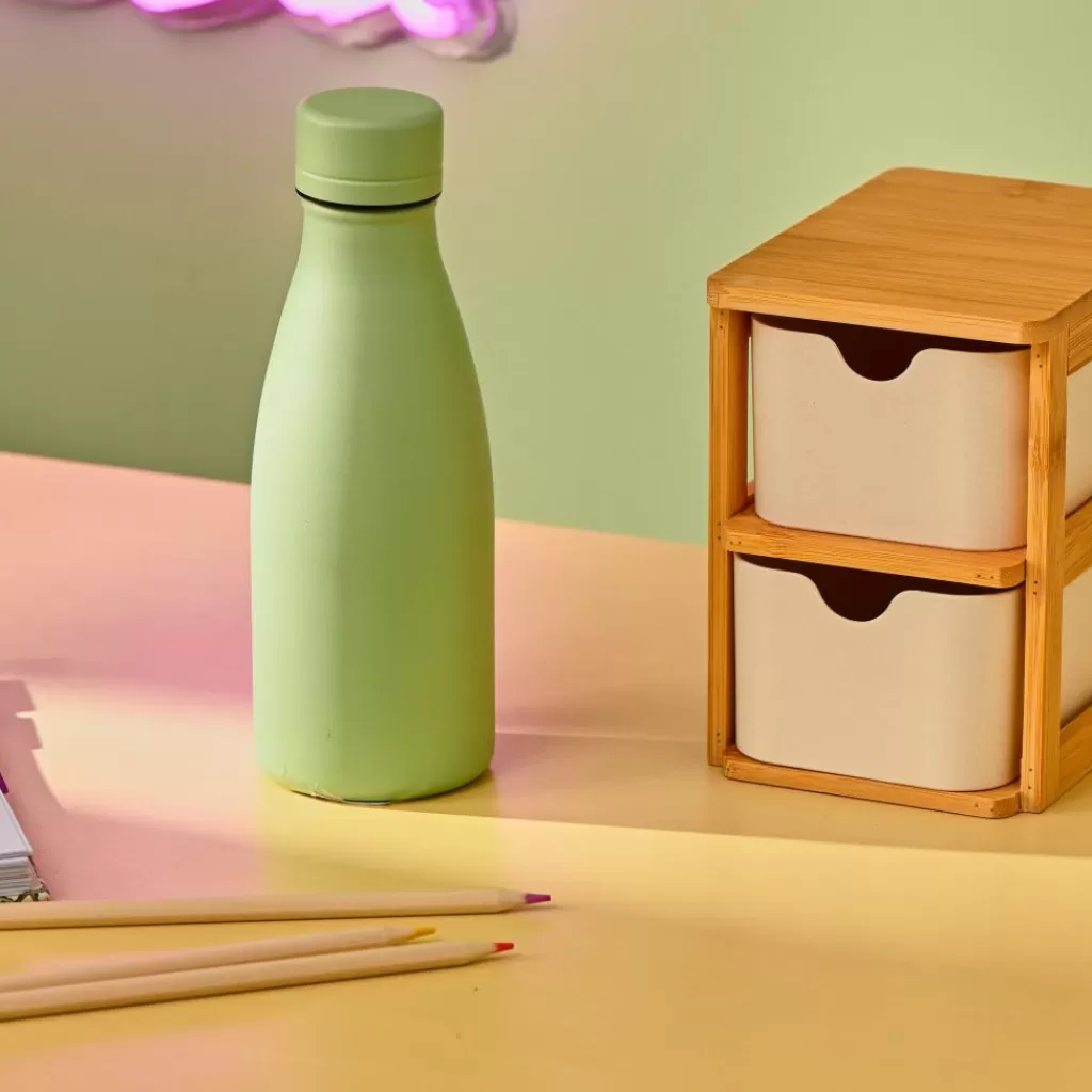 CASA FRESHMOOD Tazón Sopera Reutilizable 470ml Verde Olivo - Recipiente Comidas con Tapa Ajustable