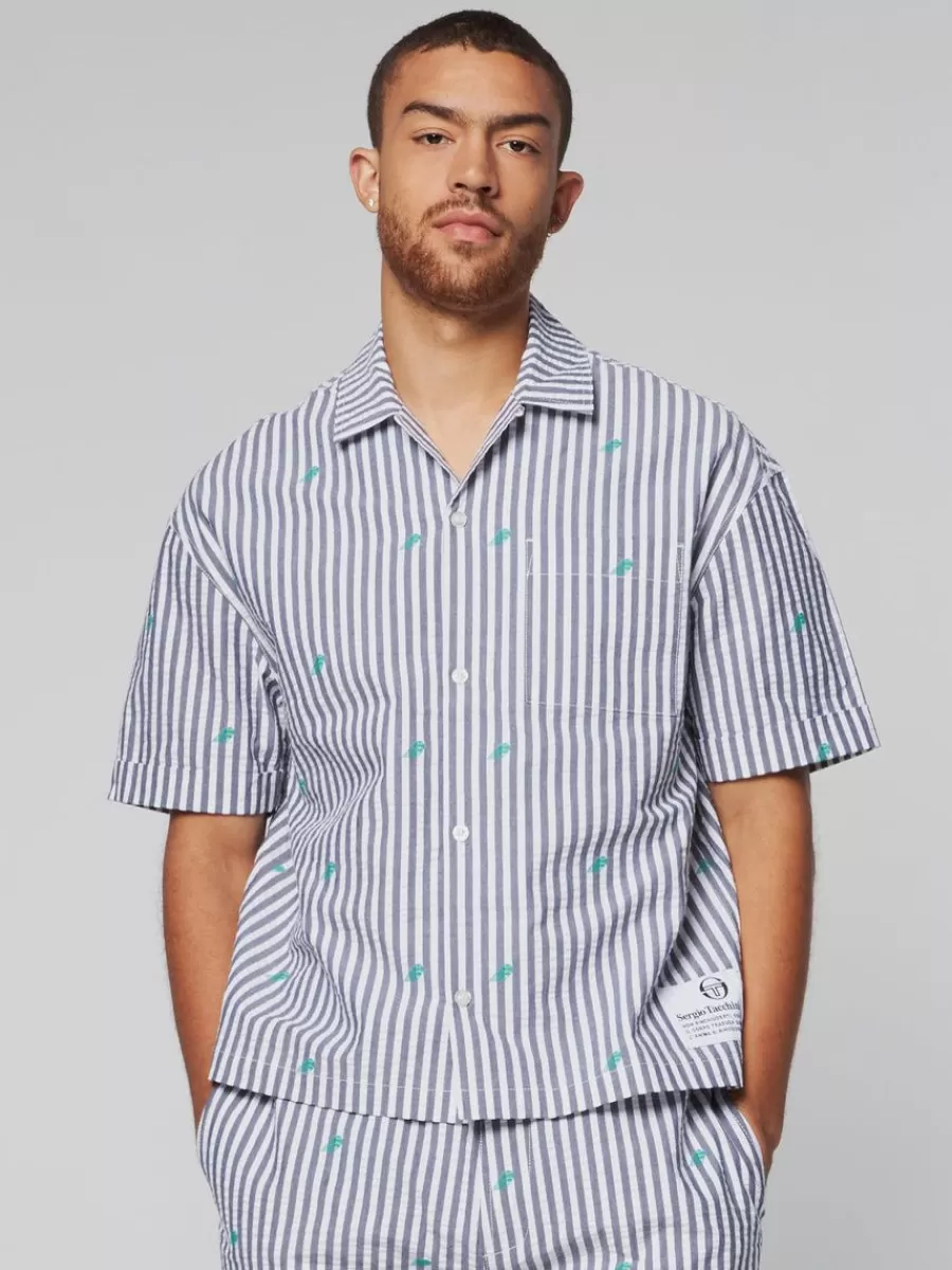 Sergio Tacchini - Campara Casual Granda en Azul Marino, Conjunto Urbano de Diseño Moderno
