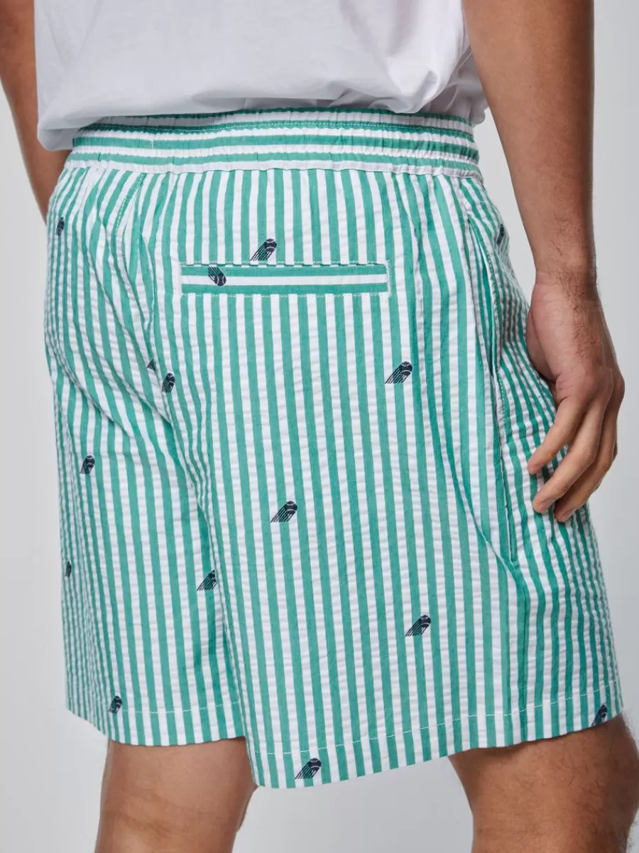 Sergio Tacchini - Shorts deportivos Granda en menta intenso | Conjunto casual de verano con estilo fresco y ajuste cómodo