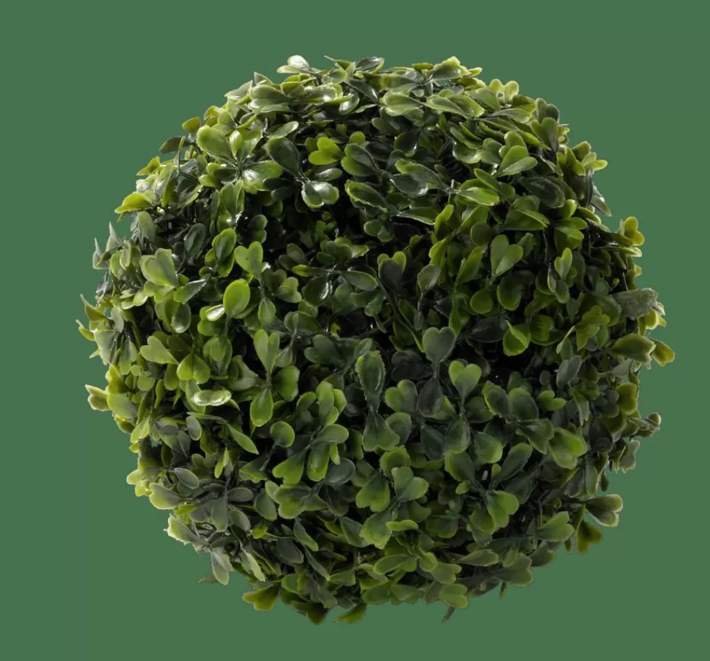 CASA GREEN - Bola Decorativa de Boj Artificial en Verde Vibrante, Planta Falsa para Interior y Exterior