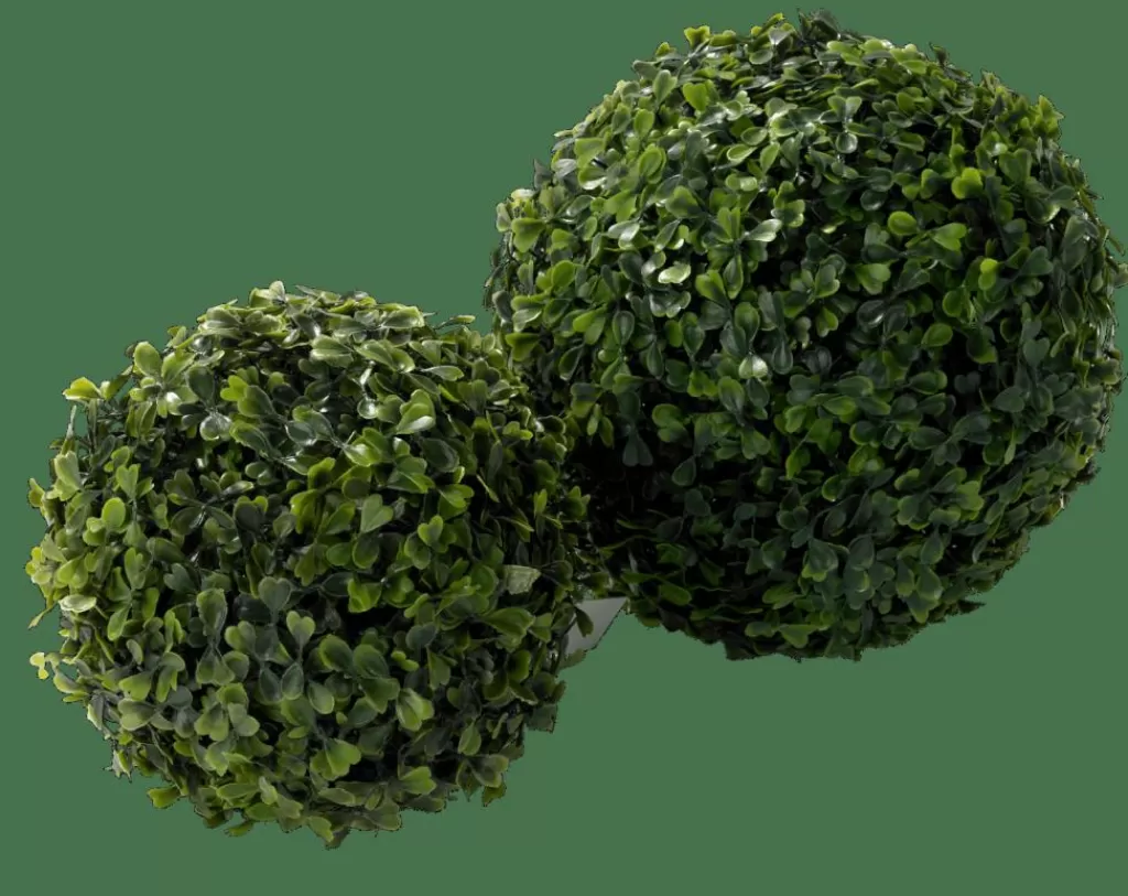CASA GREEN - Bola Decorativa de Boj Artificial en Verde Vibrante, Planta Falsa para Interior y Exterior