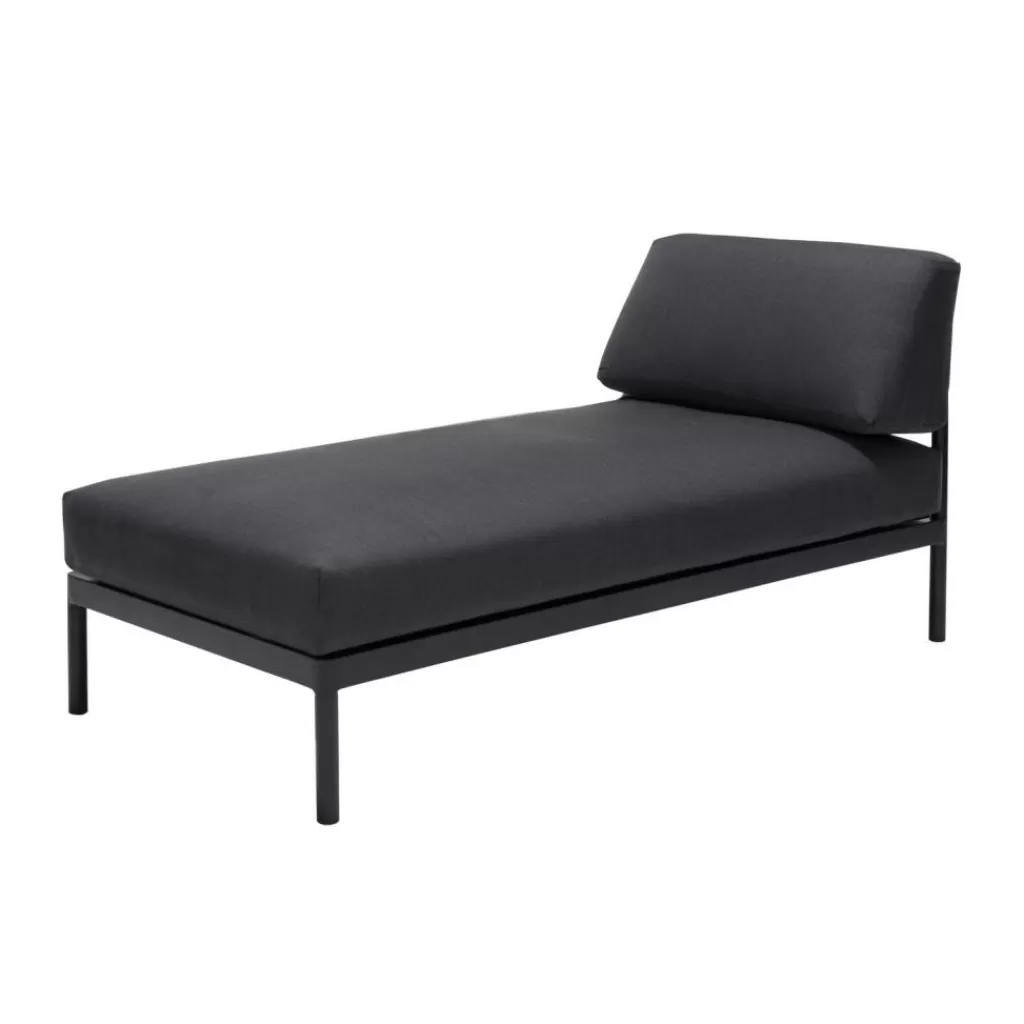 CASA HANNA Sillón Relax Sdraio en Negro - Juego de Tumbonas Premium para Exteriores