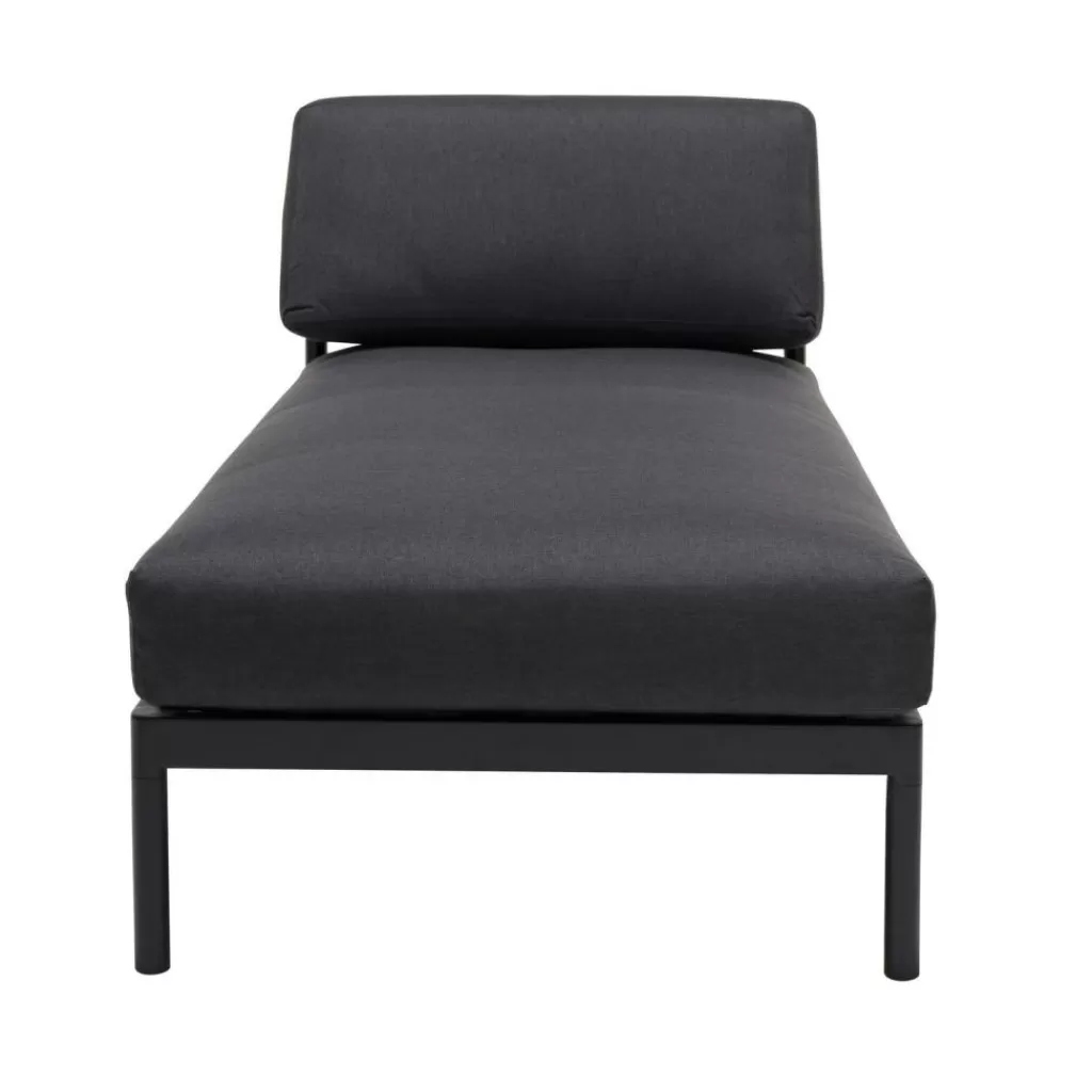 CASA HANNA Sillón Relax Sdraio en Negro - Juego de Tumbonas Premium para Exteriores