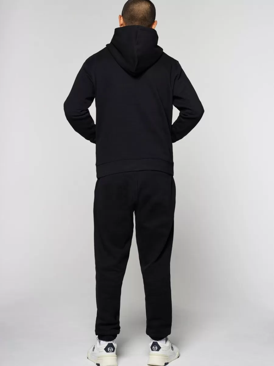 Sergio Tacchini | Sudaderas con Capucha Clásica - Colección Essentials en Ébano Elegante, Algodón Premium con Ajuste Cómodo