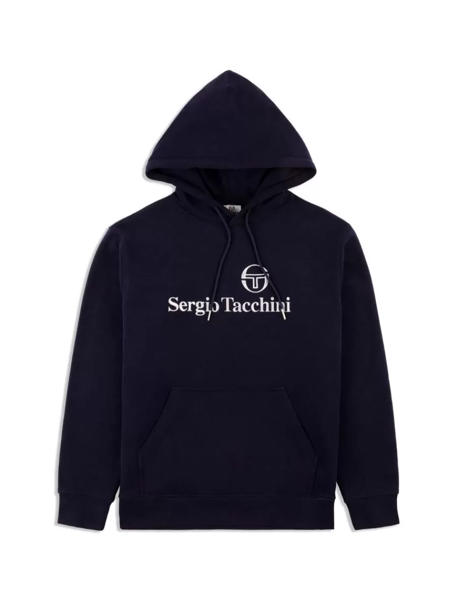Sudadera Vintage Sergio Tacchini - Azul Marino Clásico con Detalles Esenciales