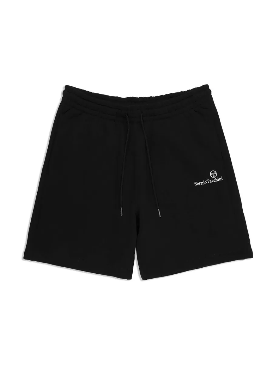 Sergio Tacchini - Línea Esencial: Pantalones Cortos Vintage en Negro Puro 

(Alternativa opcional si requiere variación: Sergio Tacchini - Colección Clásica: Shorts Retro con Detalles en Ébano Urbano)