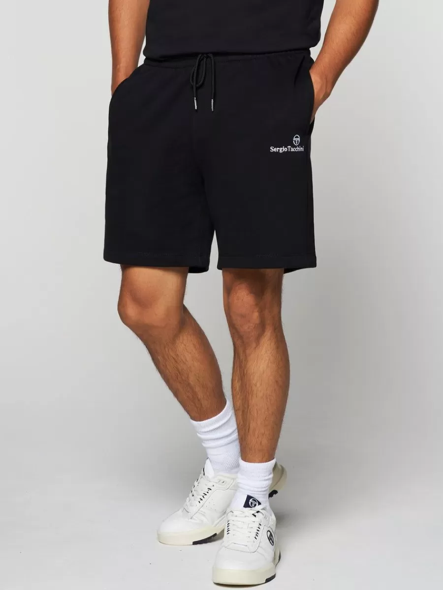 Sergio Tacchini - Línea Esencial: Pantalones Cortos Vintage en Negro Puro 

(Alternativa opcional si requiere variación: Sergio Tacchini - Colección Clásica: Shorts Retro con Detalles en Ébano Urbano)