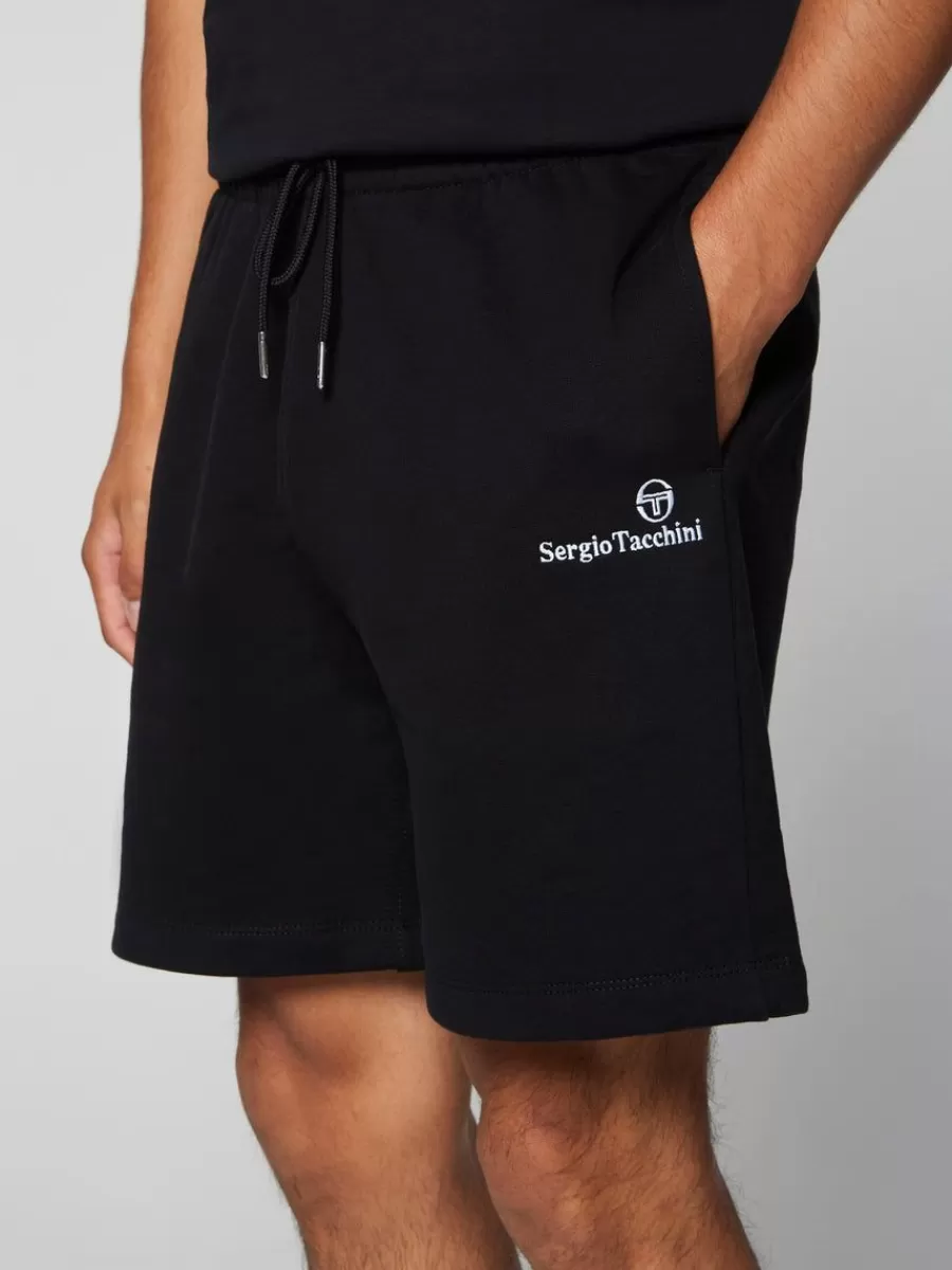 Sergio Tacchini - Línea Esencial: Pantalones Cortos Vintage en Negro Puro 

(Alternativa opcional si requiere variación: Sergio Tacchini - Colección Clásica: Shorts Retro con Detalles en Ébano Urbano)