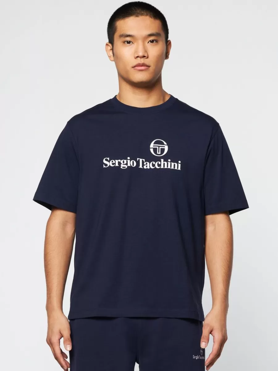 Camiseta Clásica Heritage Sergio Tacchini - Azul Marino | Línea Esencial
