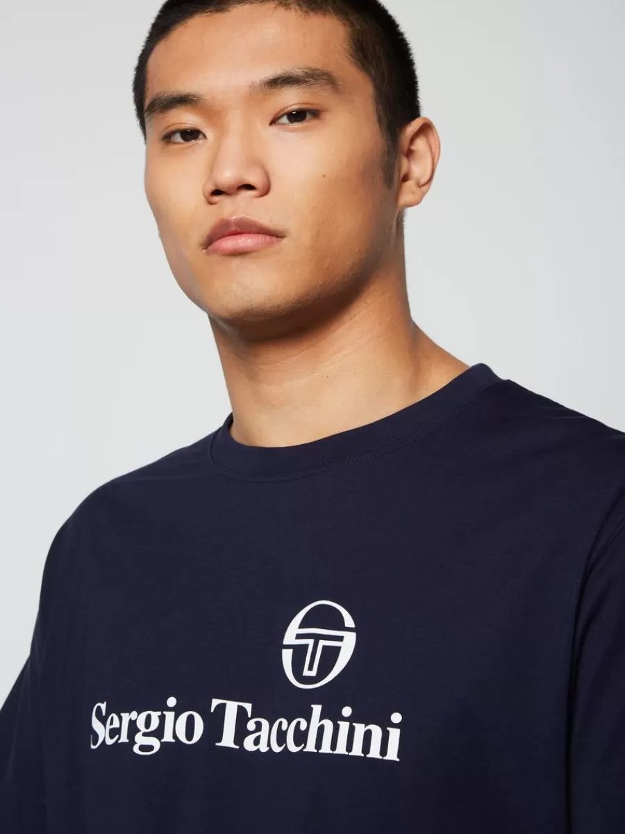 Camiseta Clásica Heritage Sergio Tacchini - Azul Marino | Línea Esencial
