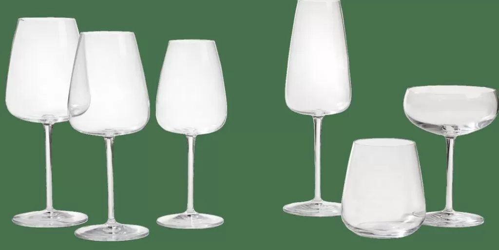 CASA I MERA - Copa de Vino Elegante 35cl, Cristal Transparente de Alta Calidad - Juego de Copas para Vino Tinto y Blanco
