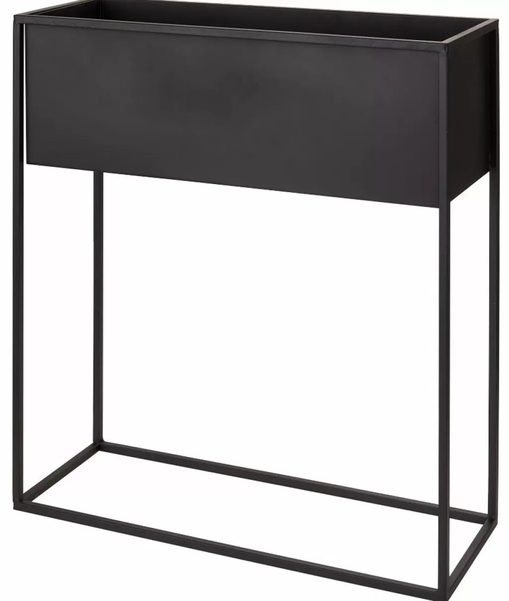 Maceta Moderna para Plantas en Negro Elegante con Soportes Integrados - Casa Largo Diseño Funcional